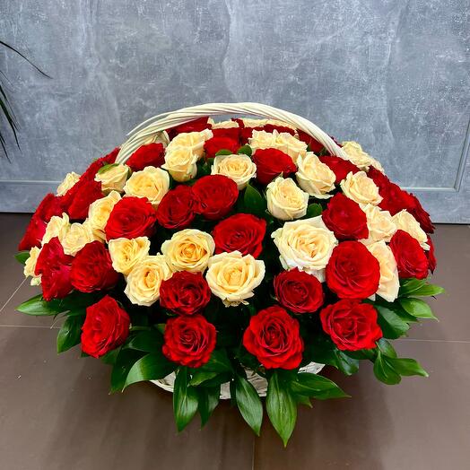 Корзина 101 Роза
