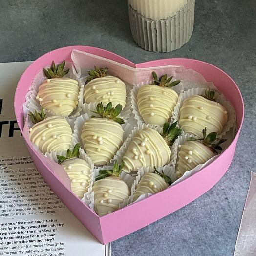 Клубника в белом шоколаде для близких 9-12🍓