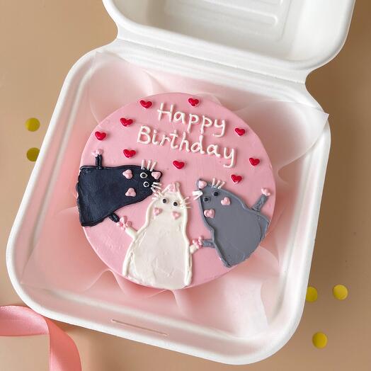 Бенто-торт Happy birthday подруге