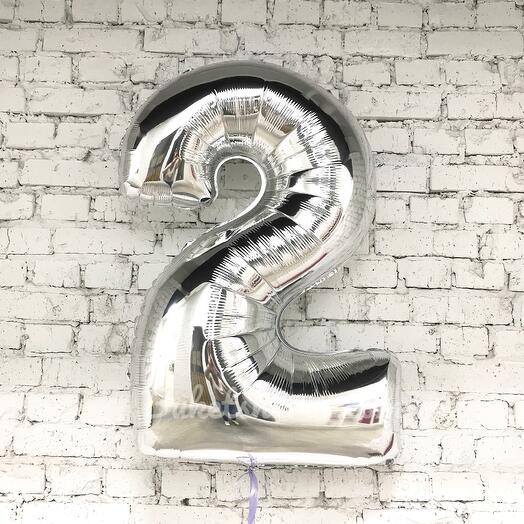 Шары цифры(серебро)