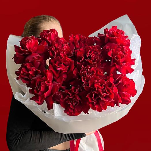 Букет из роскошных сортовых французских роз «Моник»