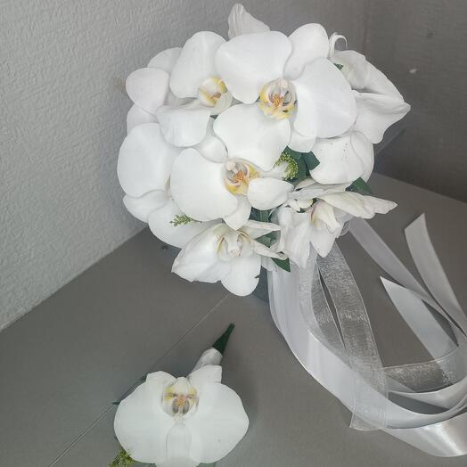 Свадебный букет из фаленопсиса 💕