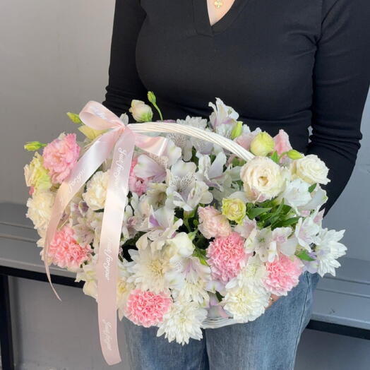 Композиция 179 🌸 Корзина Нежные чувства 🌸