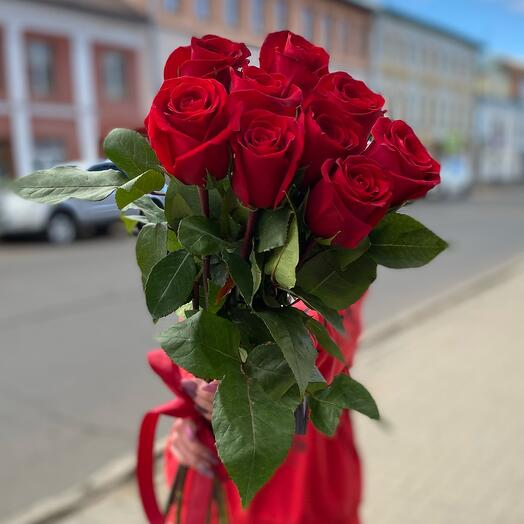 9 красных роз Эквадор