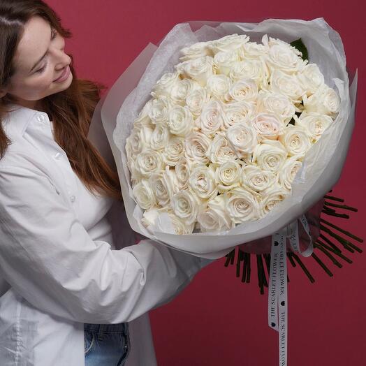 White Roses 50 stems