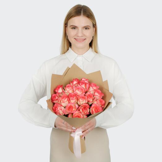 🌸Букет из 19 розовых роз