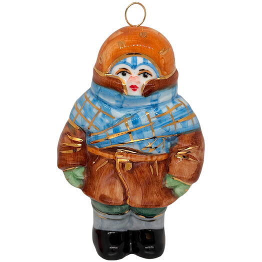 Ёлочная игрушка "Мальчик" (Лефортовский фарфор)