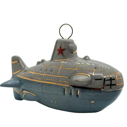 Ёлочная игрушка "Подводная лодка" (Фарфоровая мануфактура СПб)