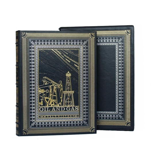 "Нефть и газ" Книга в кожаном переплете на английском языке