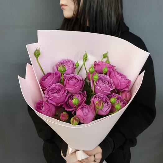 Букет из пионовидных роз Мисти баблс 🌹