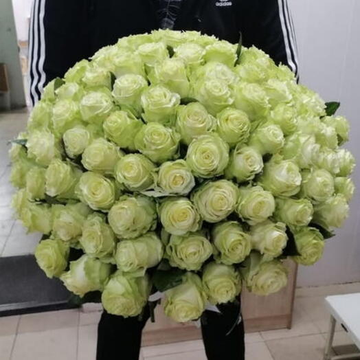 Букет 101 из белых роз