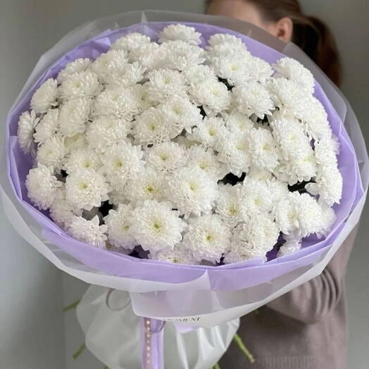 Букет из 15 кустовых хризантем