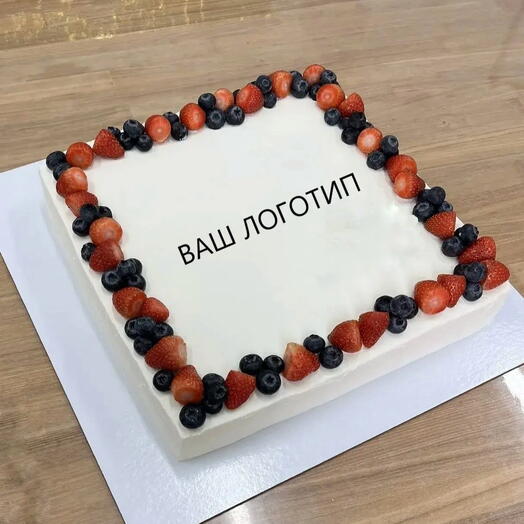 Корпоративный торт с логотипом