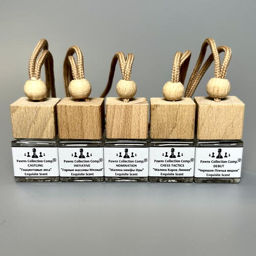 Изысканная коллекция Pawns Collection 5 в 1 ароматизаторов для автомобиля Exquisite Scent 40 мл