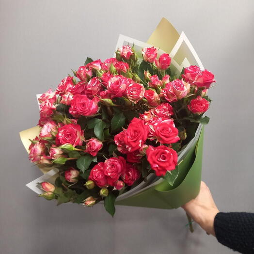 Букет кустовых роз, букет цветов