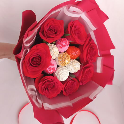 Букет🌹🍓"Валентинка"