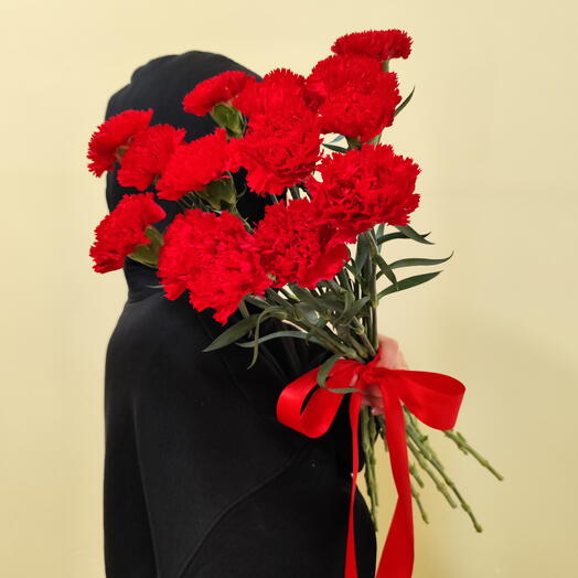 Букет из краснойгвоздики, 15 шт