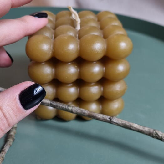 Свеча Dark Olive bubbles