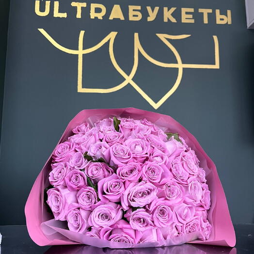Букет из 51 розы в оттенке Маритим