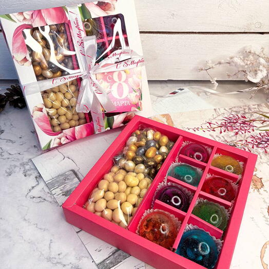 Подарочный набор из 8 чайных бомбочек и орешков, 14 февраля