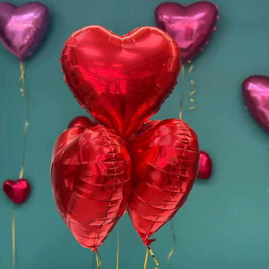 Шары сердца ♥️ набор из 3 штук