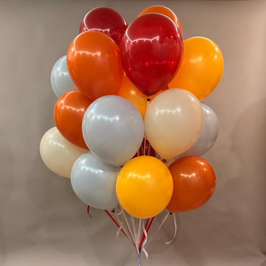 25 шариков под потолок «Осенний микс»