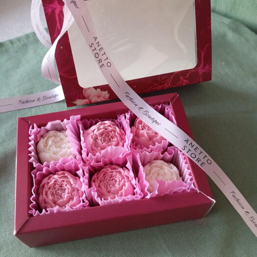 Белый шоколад ручной работы,, Пионы