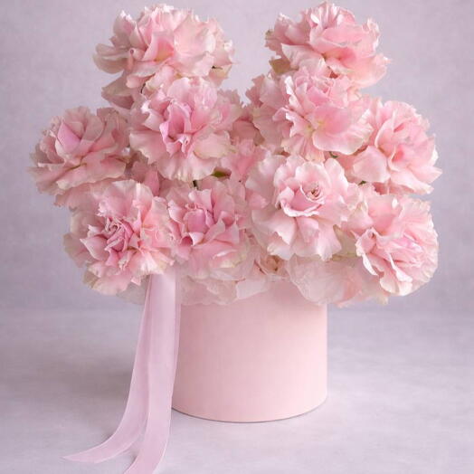 Розы в коробке «pinki S
