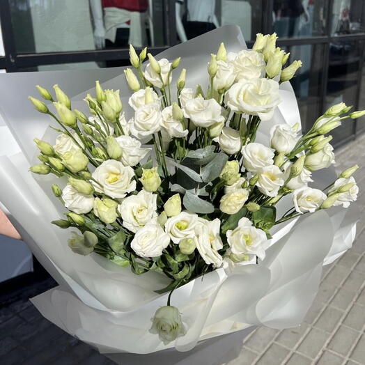 Букет белая эустома