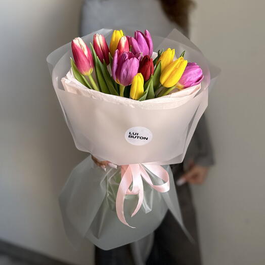 Букет "11 тюльпанов микс"