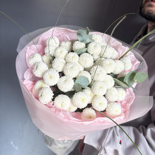 Букет «Зефир» хризантема Ньютон 🌸