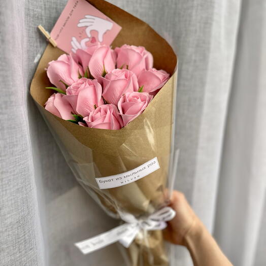 Букет мыльных роз (розы 30 см)