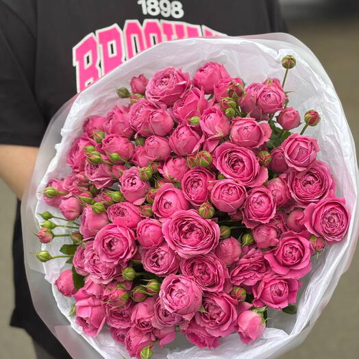 Розовые Пионовидные кустовые розы 💘🩷