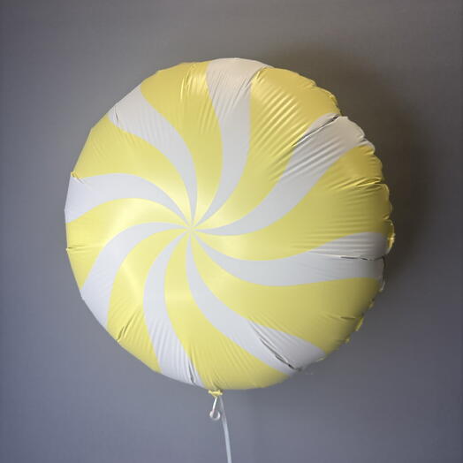 Шар Конфетка желтая фольга