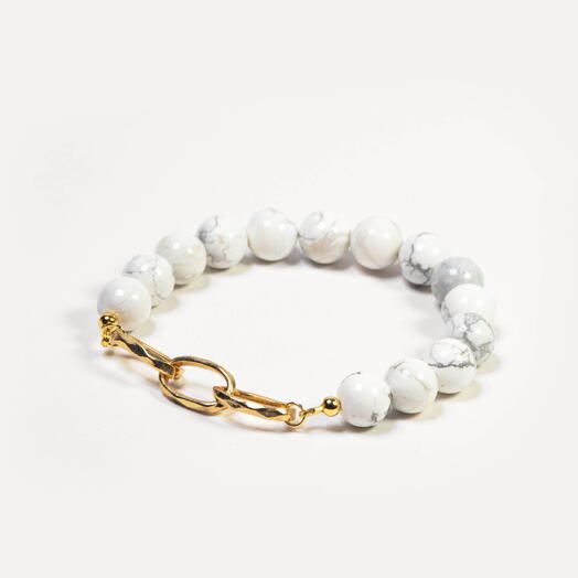 Браслет Ши Магнезит 14K 17 см (BRA1182)