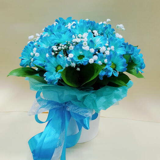 Композиция из хризантемы 😍💙
