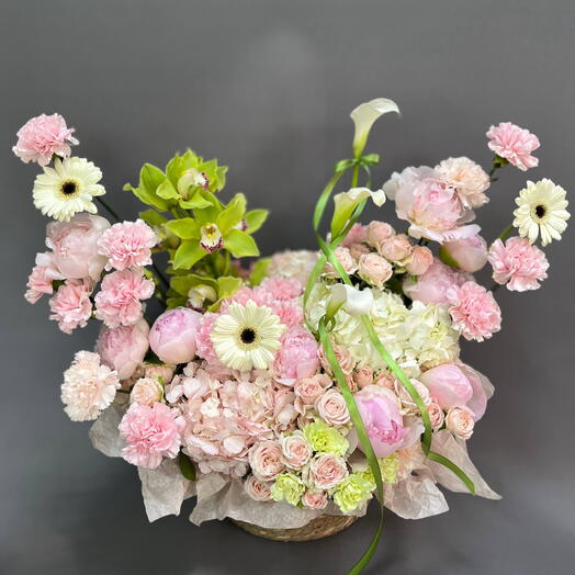 корзина цветов Pink dawn