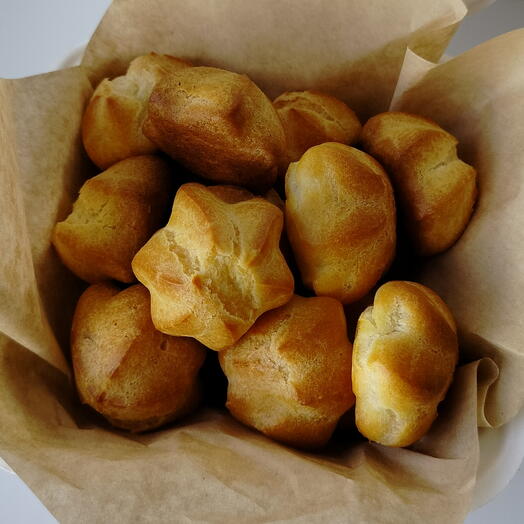 Мини эклеры с лёгким белковым кремом(Подарок маме, девушке, жене )