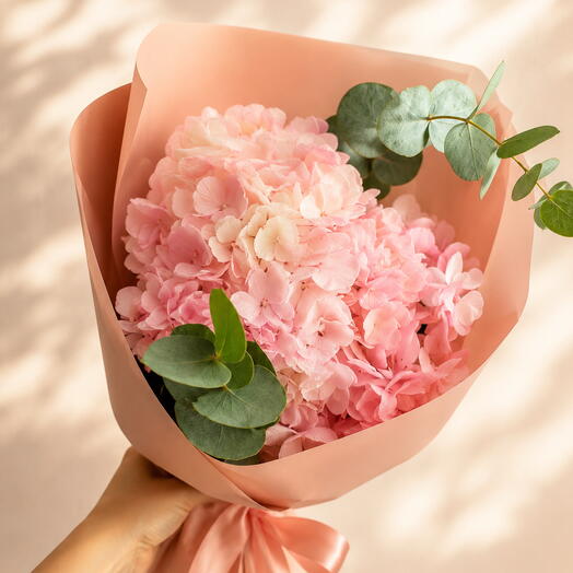 🌸 Розовая гортензия — нежный букет для девушки и мамы