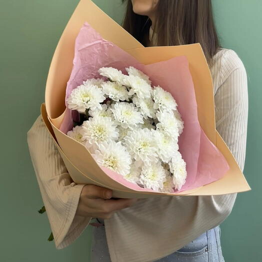 Нежные 5 веток хризантем 💗 LA250726