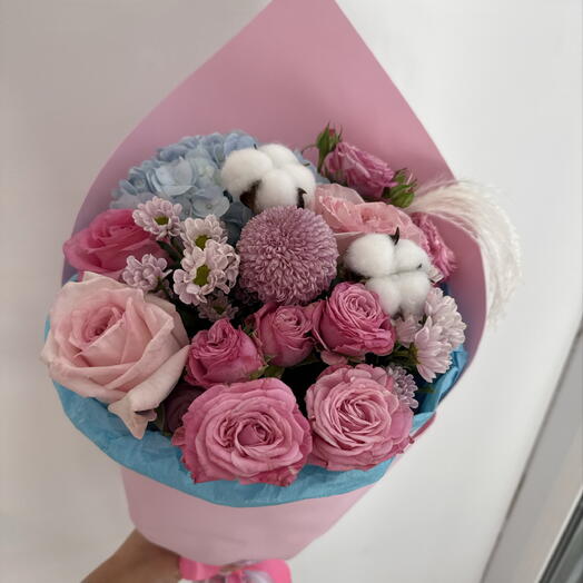 🌸Сборный букет с гортензией и хризантемой🌸