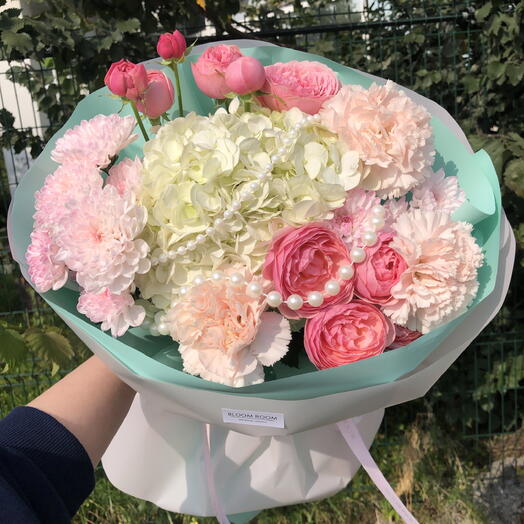 💖Букет «Ариэль» с пион. Розой Bloom room