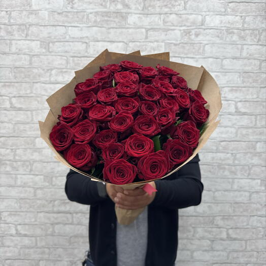 Красные розы в крафте 🌹🌹🌹🌹🌹