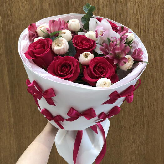 Букет цветов «Кокетка»💕