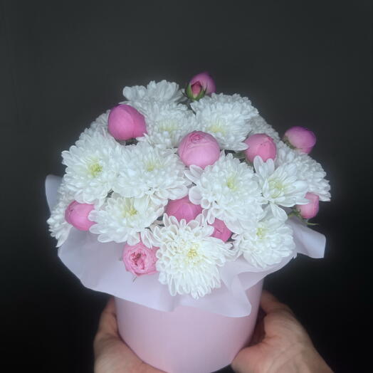 Цветы нежности 💖 Хризантема кустовая , пионовидные розы