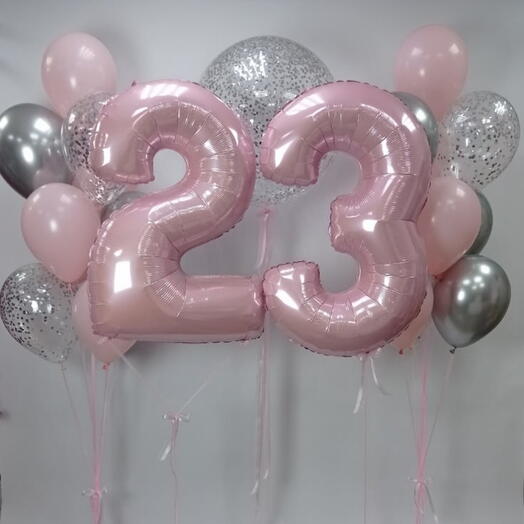 Воздушные шары на 23 года