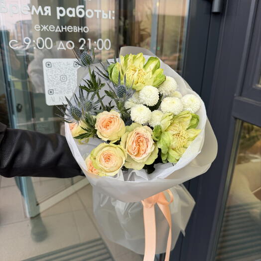 Букет с розой Вегги « Утренняя роса»