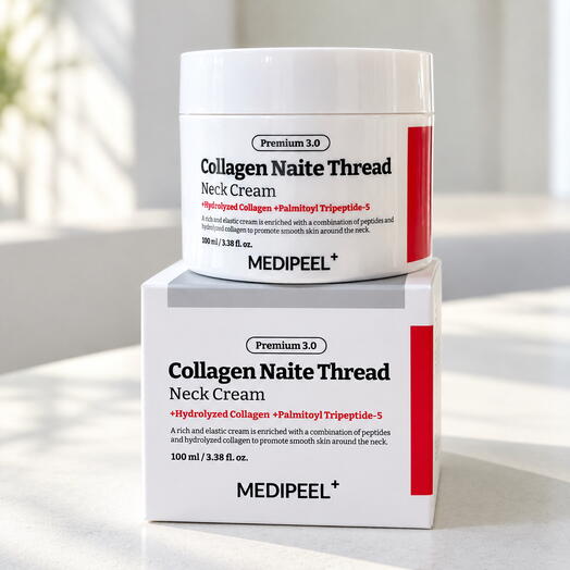 Лифтинг-крем для шеи с пептидами и коллагеном MEDIPEEL+ Collagen Naite Thread Neck Cream