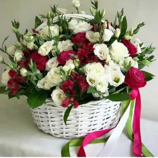 Basket with flowers