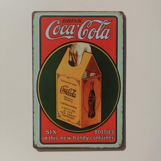 Металлический постер Coca Cola